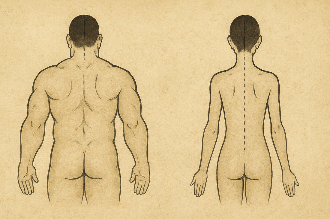 男女の後ろ姿（体質）