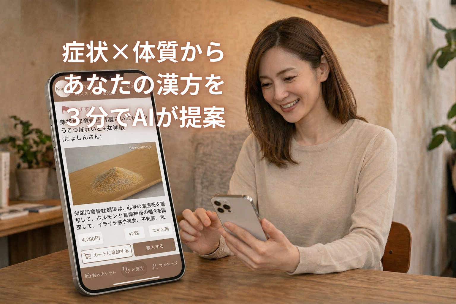 症状×体質からあなたの漢方を3分でAIが提案